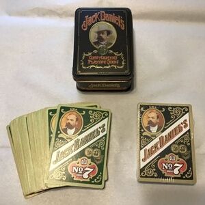 Jack Daniels Vintage Old No. 7 Gentlemens Playing Cards Double Deck in Tin